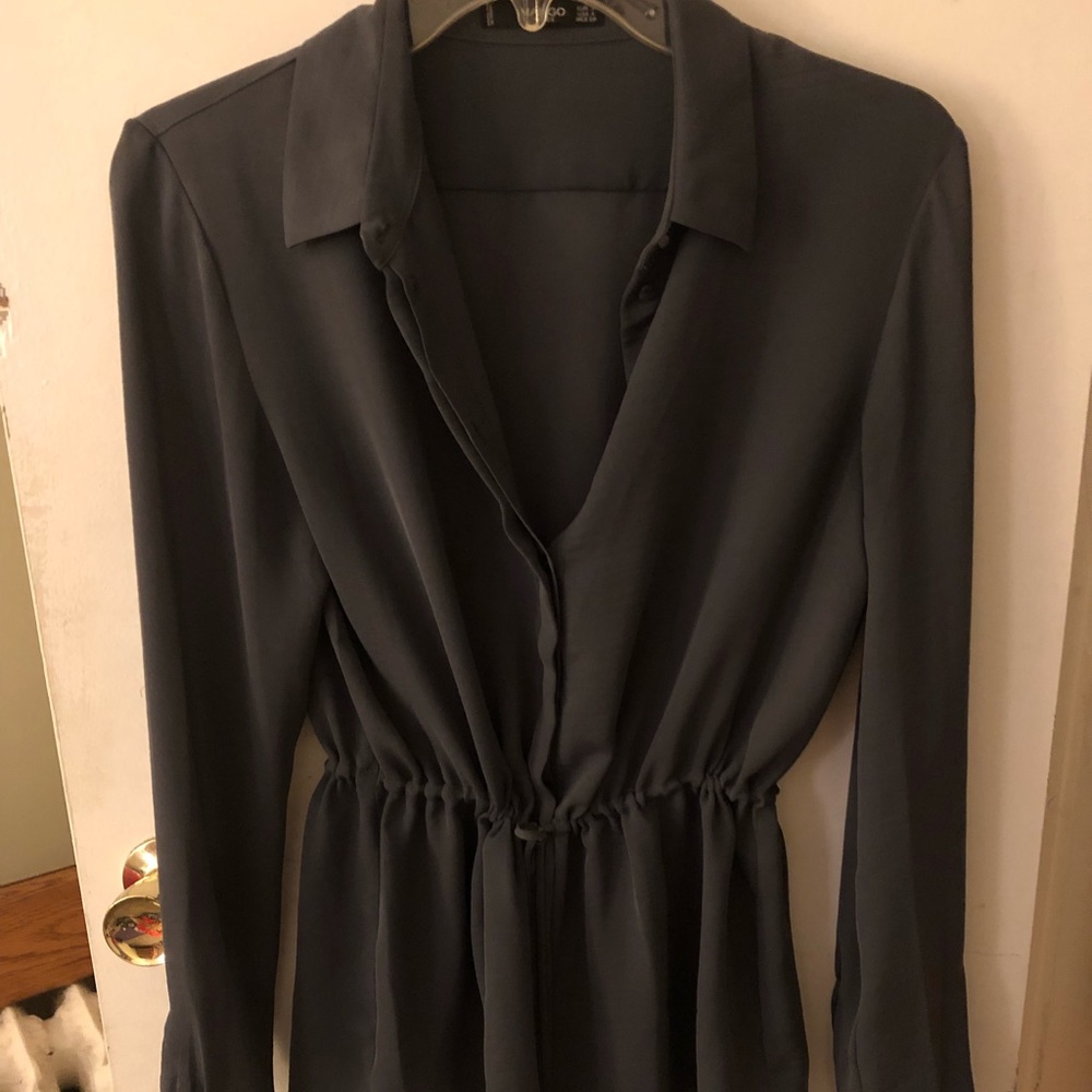 Mango - blouse - grey - small